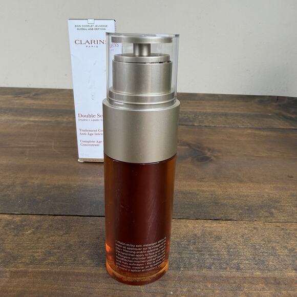 Clarins Double Serum Complete Age Control Concentrate 50ml 1.6 Oz Hydric/Lipidic - Picture 3 of 7